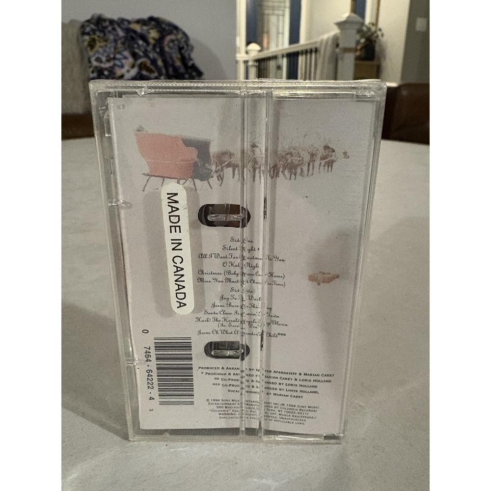 Mariah Carey Merry Christmas Cassette Tape 1994 Columbia Records Sealed New - Picture 2 of 3